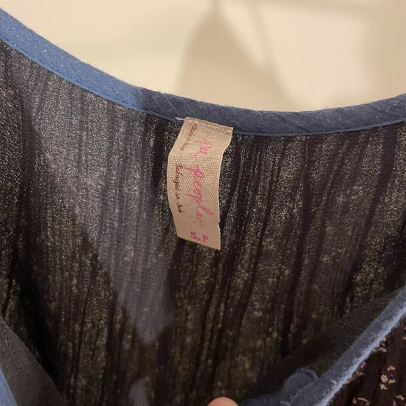 Free People Flowy Open Shoulder Dress - Picture 4 of 6